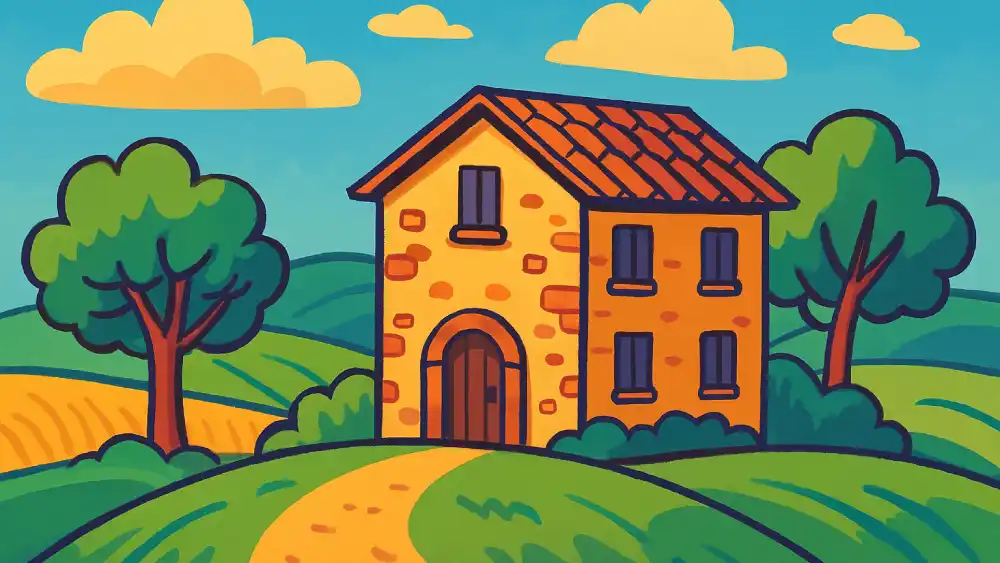 Imagen de Cal Curpets, casa rural en Puigverd d'Agramunt, Lleida, rodeada de campos verdes y naturaleza